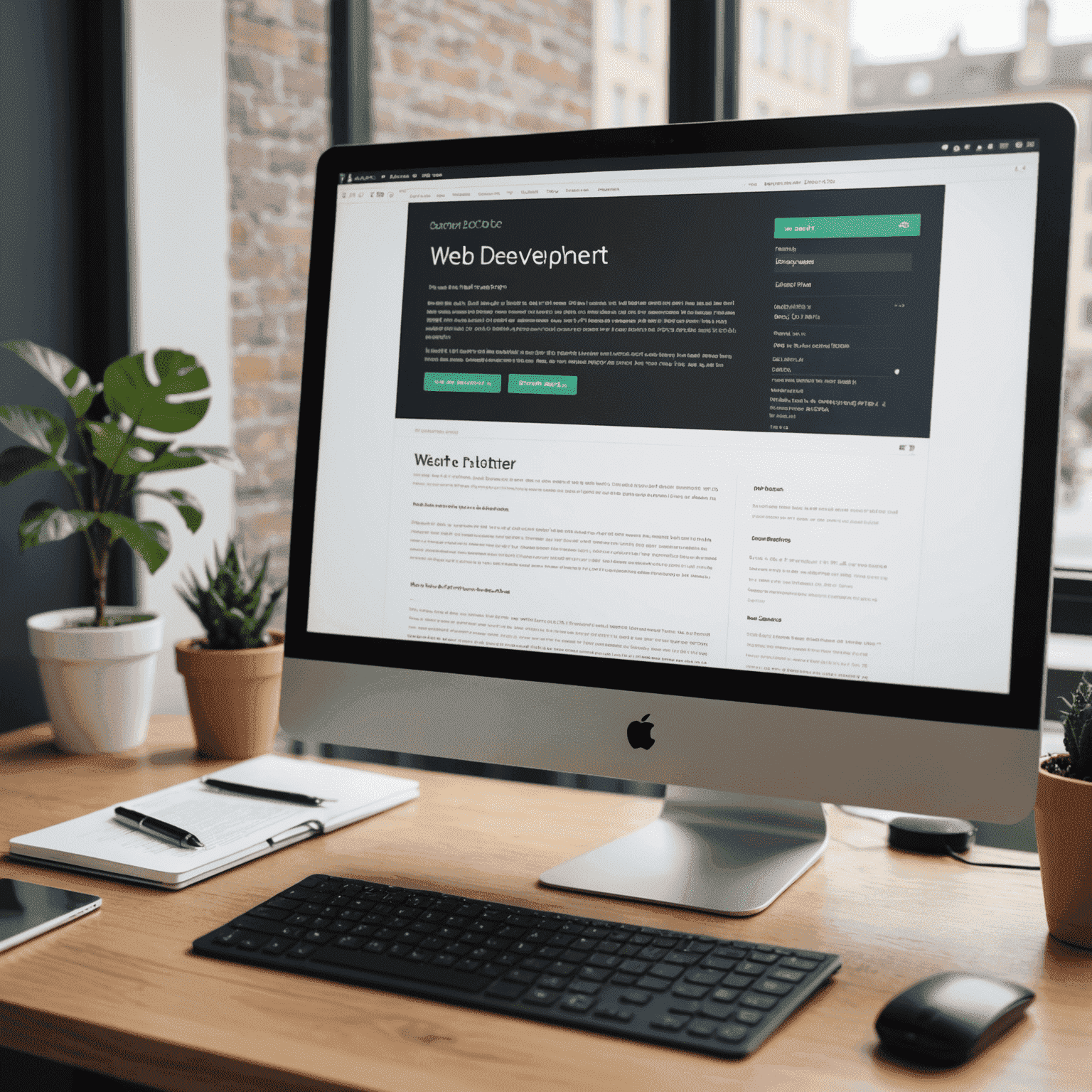 Экран компьютера с простым HTML-кодом и результатом его отображения, показывающий основы веб-разработки